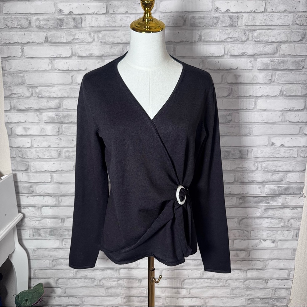 Vintage Melanie. M Knits Silk Blend Wrap Sweater Top Medium